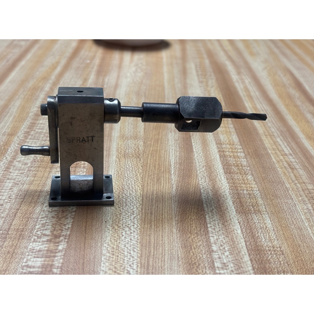 Spratt Vintage Miniature Hand Crank Drill Press Bench Mount Machinist Tool